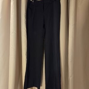 The Limited Women's Black Pinstripe Wide Leg Pants